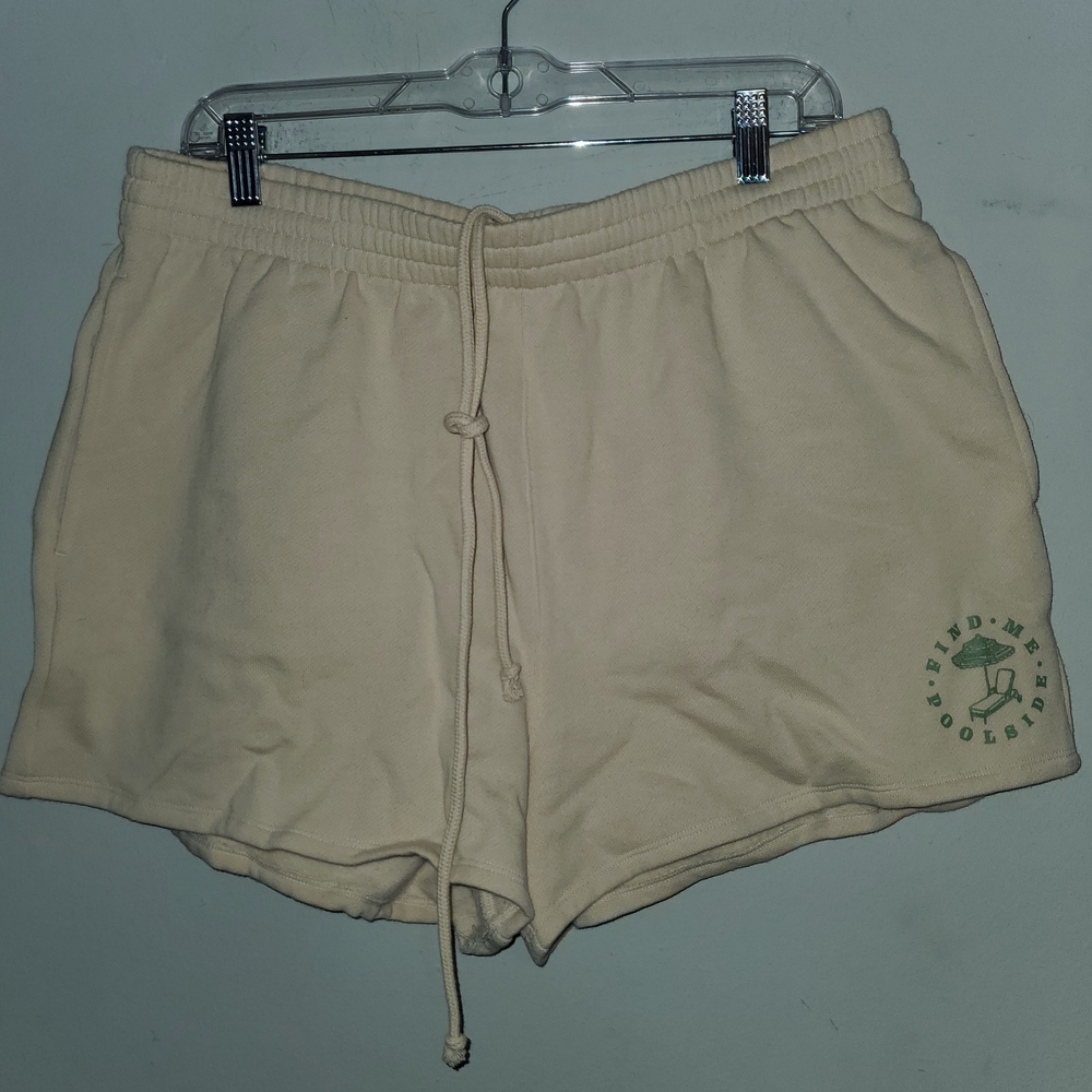 PINK Victoria's Secret Cream Athletic Shorts